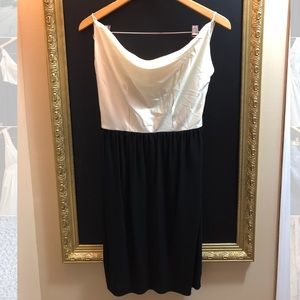Black/ivory cocktail dress